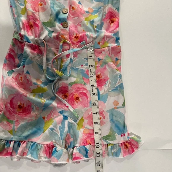 Floral Multicolor‎ Romper Size 8. - Picture 8 of 9